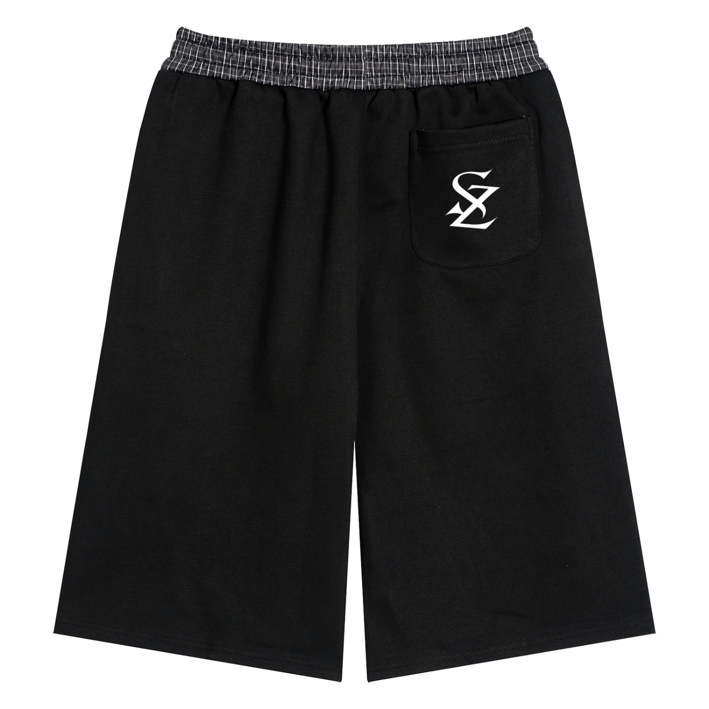 Surzy Plaid waistband shorts (Black)