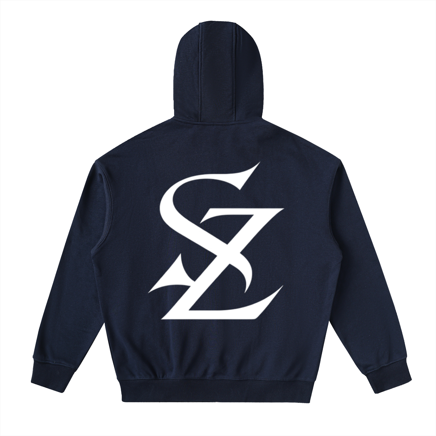 Shoulder-Drop Double Hoodie Zip-Up