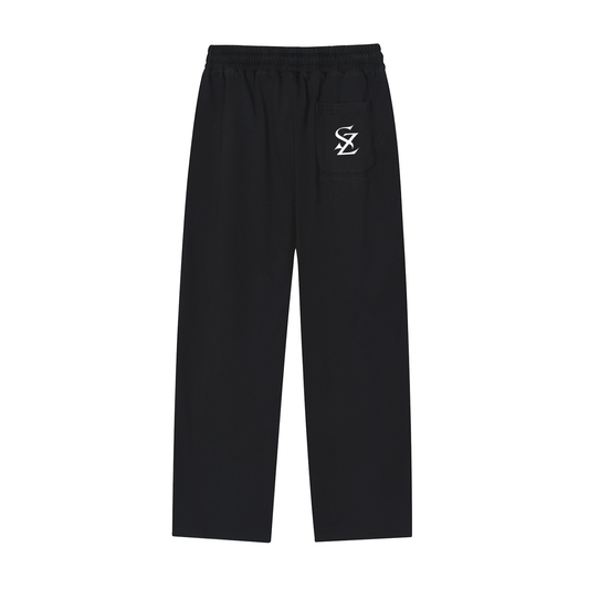 Surzy Reflection Striped Straight-Leg Sweatpants (Black)