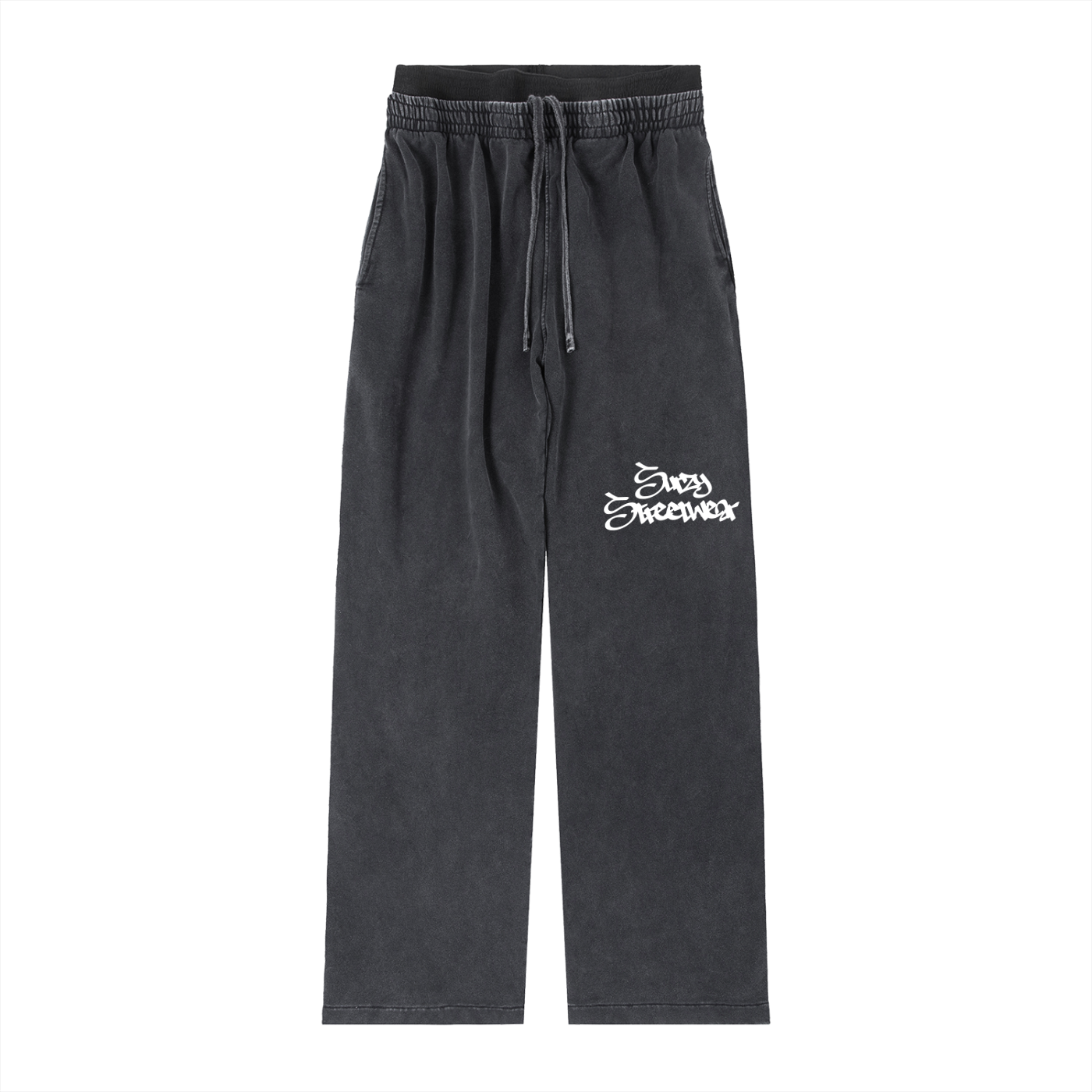 Womans Vintage Washed Double Waisted Pants