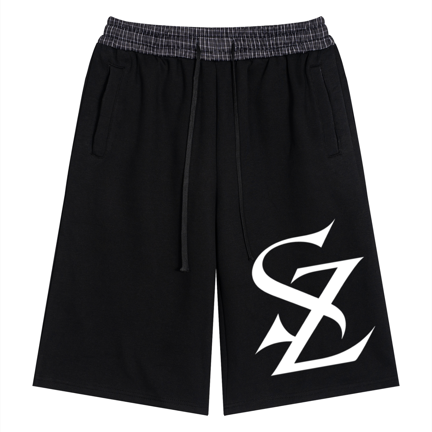 Surzy Plaid waistband shorts (Black)