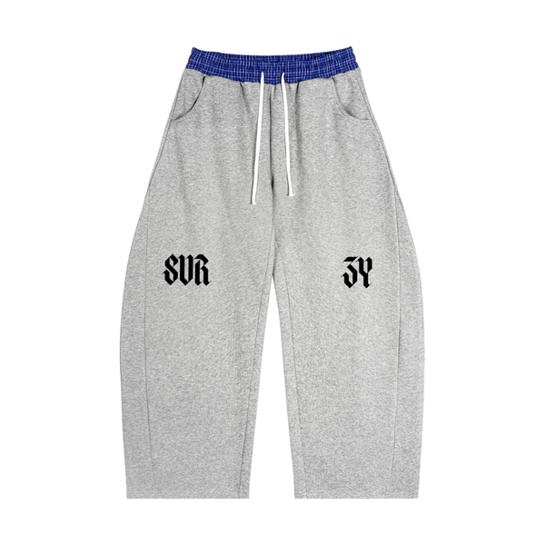 Plaid Waistband Barrel Sweats