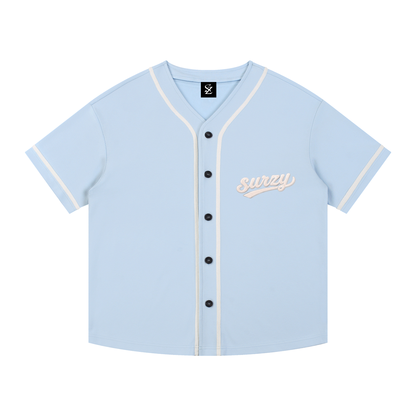 Piped Button-Up Baseball Jersey