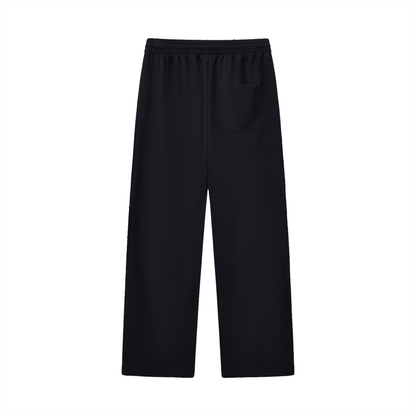 Curved Text Stripe Straight Sweats