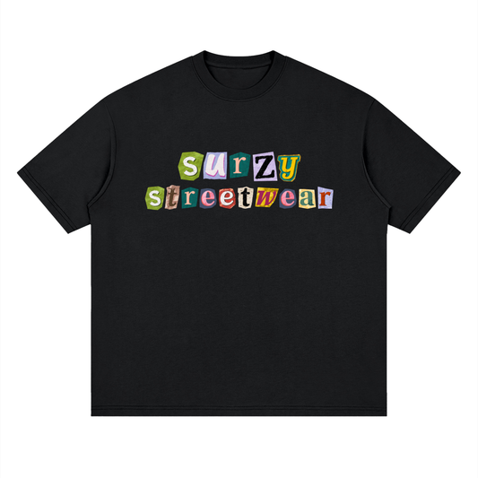 Scrapbook Font Drop Shoulder Tee