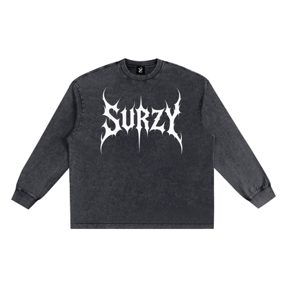 Surzy Snow Washed 100% Cotton Long Sleeve (Black)
