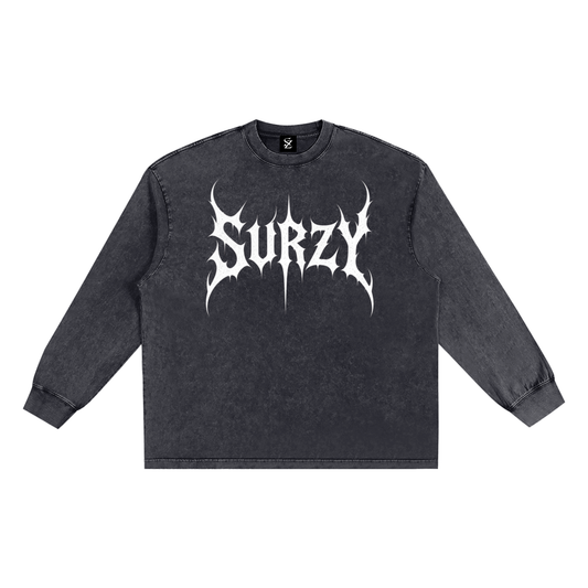 Surzy Snow Washed 100% Cotton Long Sleeve (Black)
