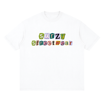 Scrapbook Font Drop Shoulder Tee