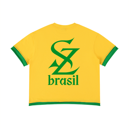 Surzy Cotton Brasil Boxy fit Tee (Brasil Green)