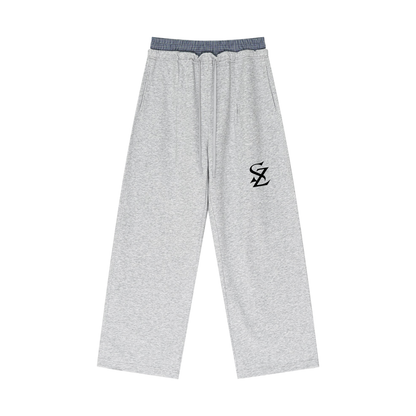 Surzy 81% cotton 19% poly plaid waist Pants (Black)