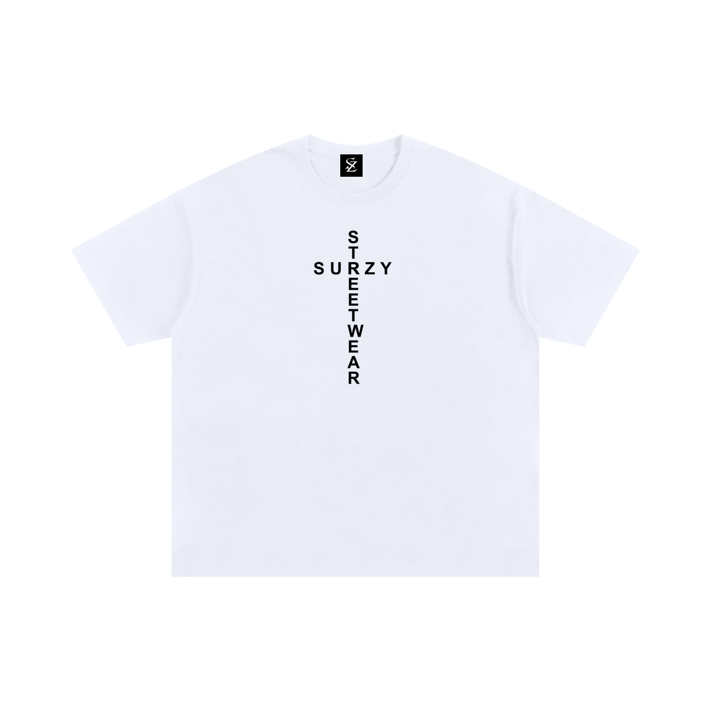 Surzy Classic Matthew 5:5-9 with front cross Tee (White)