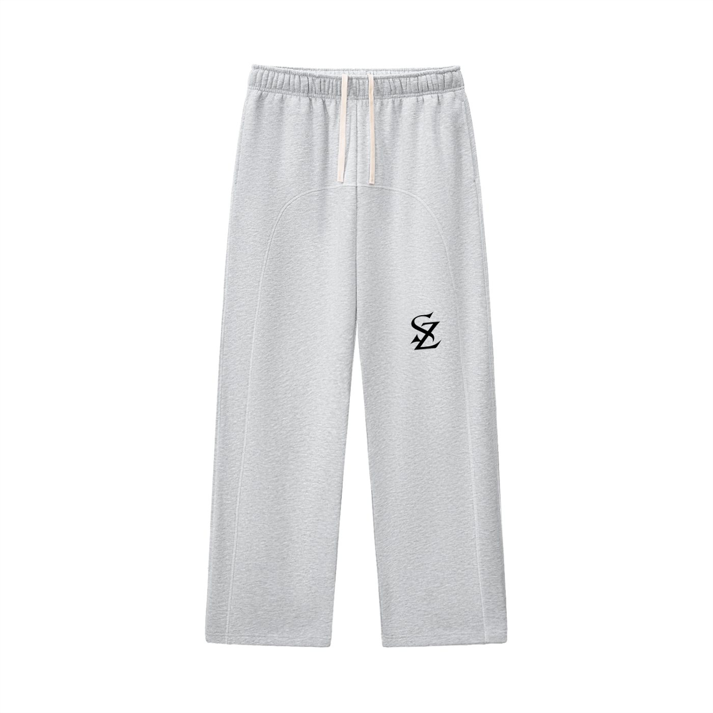 Surzy Fleeced Panel Pants (Flower Grey)
