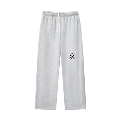 Surzy Fleeced Panel Pants (Flower Grey)