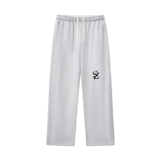 Surzy Fleeced Panel Pants (Flower Grey)