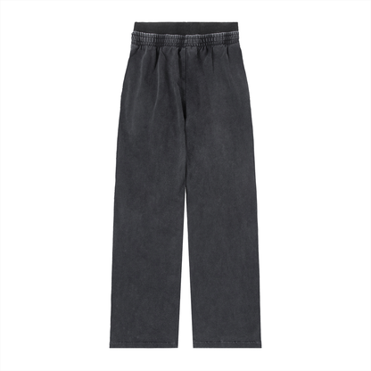 Womans Vintage Washed Double Waisted Pants