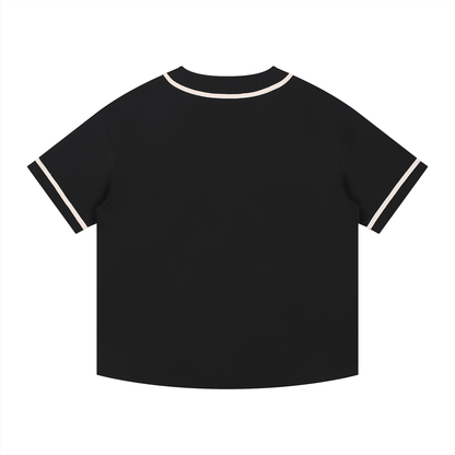 Piped Button-Up Baseball Jersey