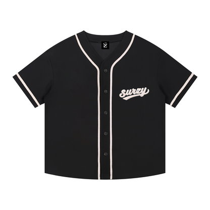 Piped Button-Up Baseball Jersey