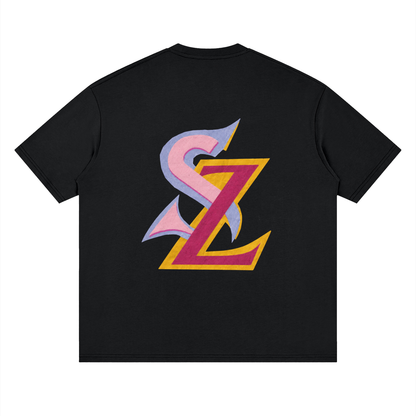 Scrapbook Font Drop Shoulder Tee