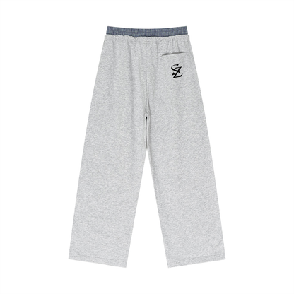 Surzy 81% cotton 19% poly plaid waist Pants (Black)