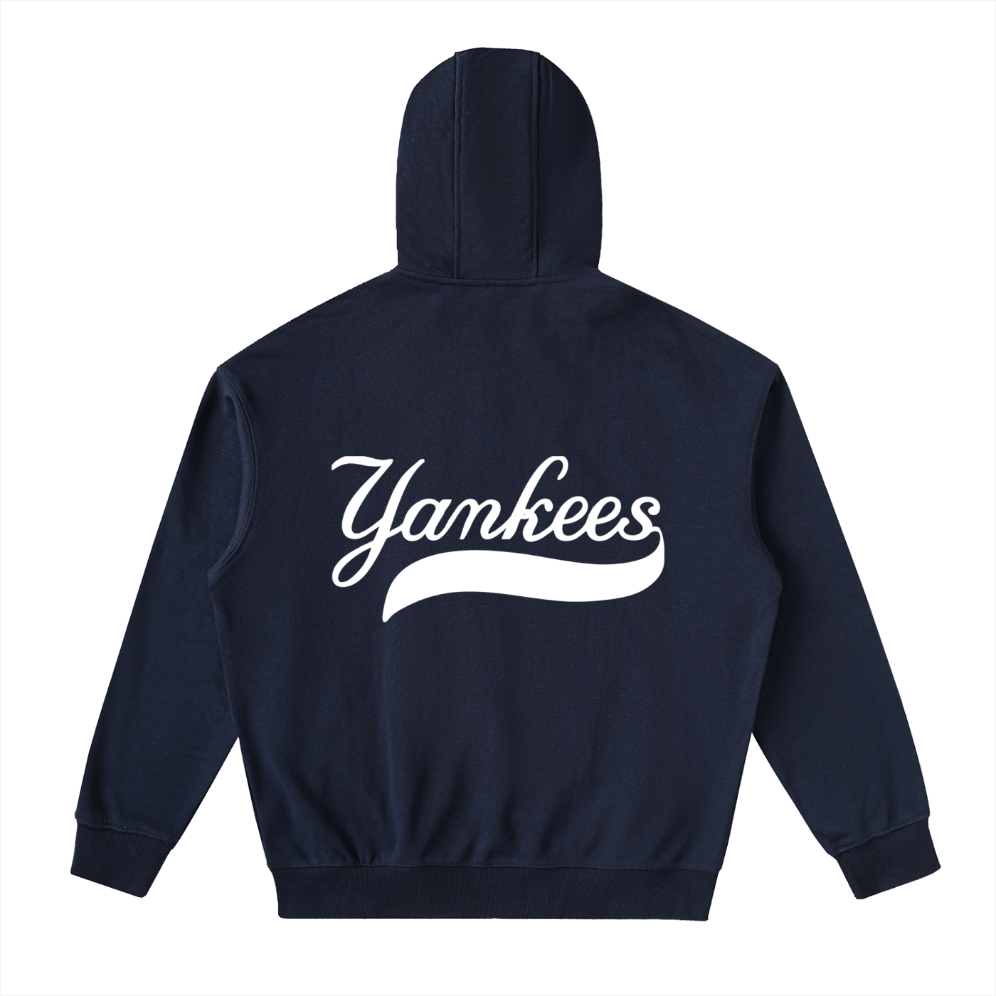 Surzy Yankees Shoulder Drop Double layer Hood Hoodie (Navy Blue)