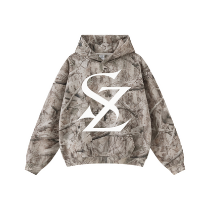 340GSM Men’s Heat-Transfer Desert Camouflage Hoodie Branch Camouflage