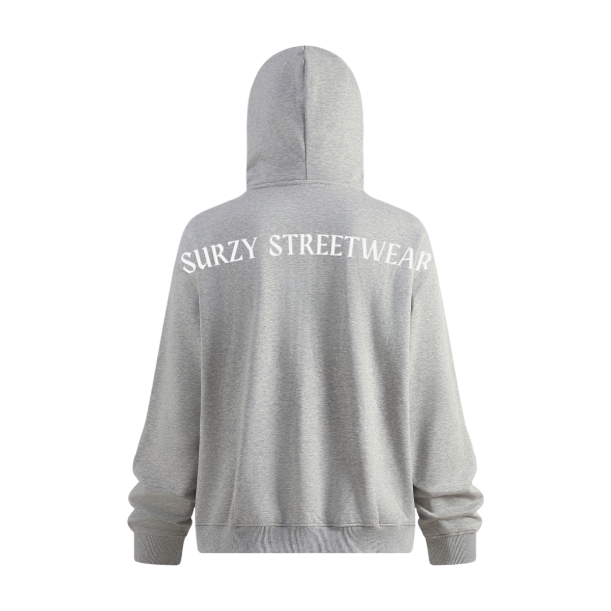 340GSM Men’s Trendy Fleece Zip-Up Windproof Face-Mask Hoodie Heathered Grey