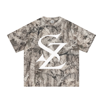 240GSM Unisex Loose-Fit Camouflage T-shirt Branch Camouflage