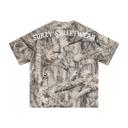 240GSM Unisex Loose-Fit Camouflage T-shirt Branch Camouflage